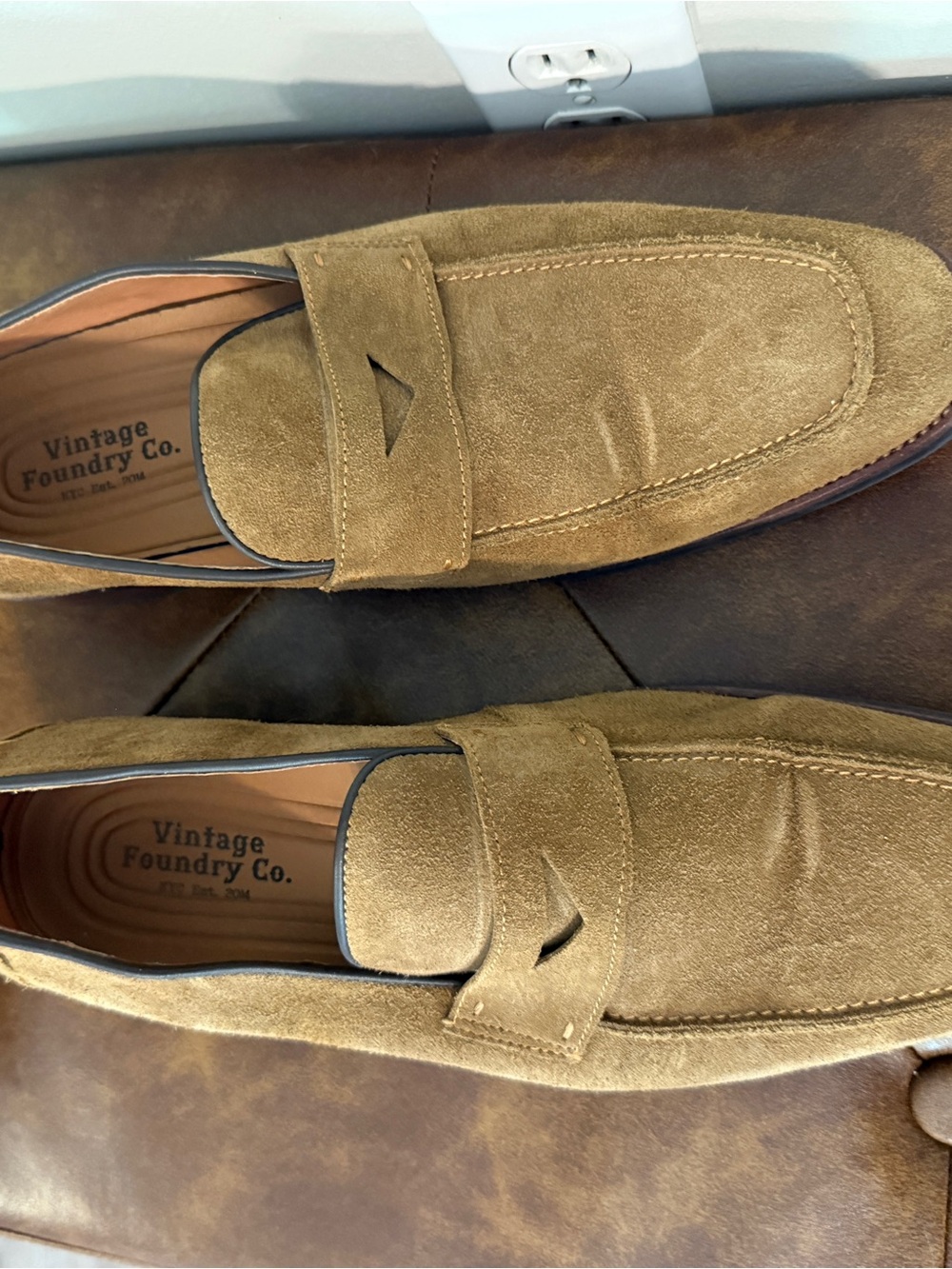 Vintage Foundry Co. Suede Penny Loafers - Tan - Picture 2 of 3